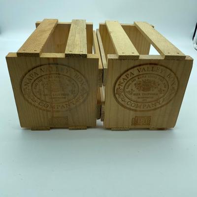 2-vintage Napa Valley cd crates