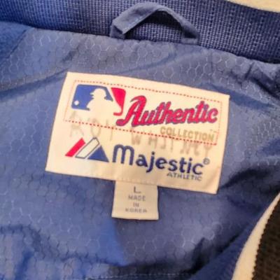 Two Vintage Kansas City Royals including Majestic Athletic Men's Blue and White Jacket