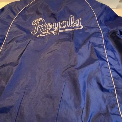 Two Vintage Kansas City Royals including Majestic Athletic Men's Blue and White Jacket