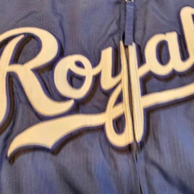 Two Vintage Kansas City Royals including Majestic Athletic Men's Blue and White Jacket