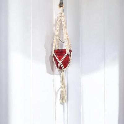 White Macrame Plant Hanger