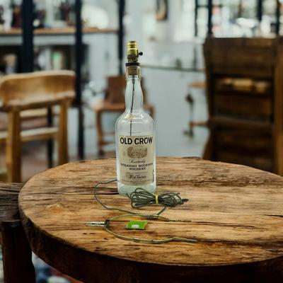 Old Crow Bottle Lamp