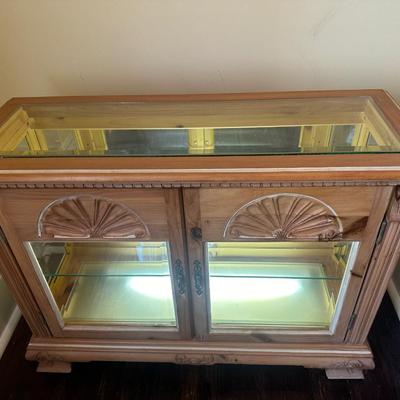 Pulaski Pine Display Cabinet with Bottom Light