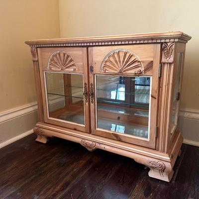 Pulaski Pine Display Cabinet with Bottom Light