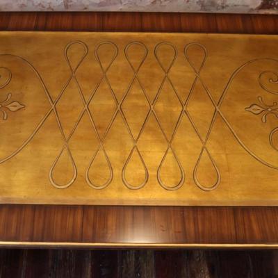 Maitland-Smith Cocktail Table w/ Painted Glass & Gold Gilding (See Description)