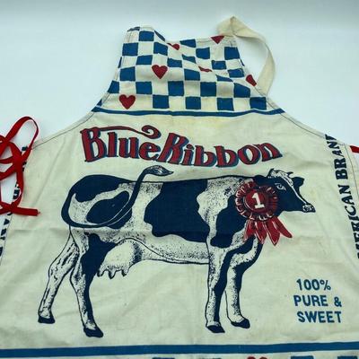 Blue ribbon apron