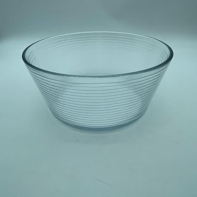 Clear glass bowl
