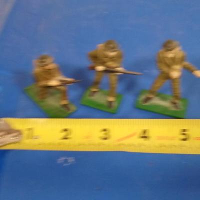 LOT 151 THREE METAL SOLDIERS