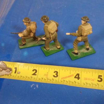 LOT 151 THREE METAL SOLDIERS