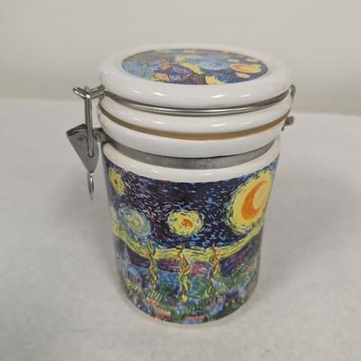 Chaleur Masters Collection D. Burrows Vincent Van Gogh Starry Night Canister