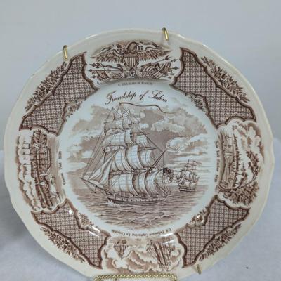 Fair Winds Alfred Meakin Staffordshire England Plate & Currier & Ives "Harvest" Churchill Plate