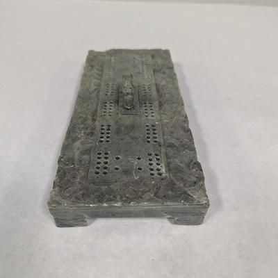 Vintage Jade Cribbage Board