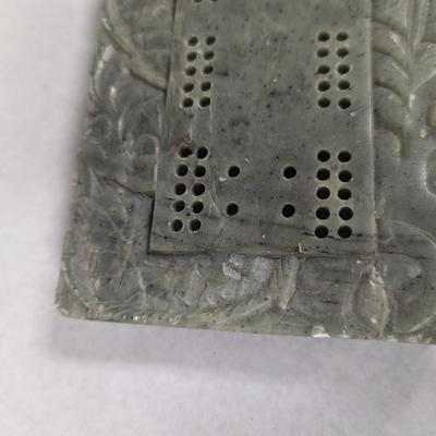 Vintage Jade Cribbage Board