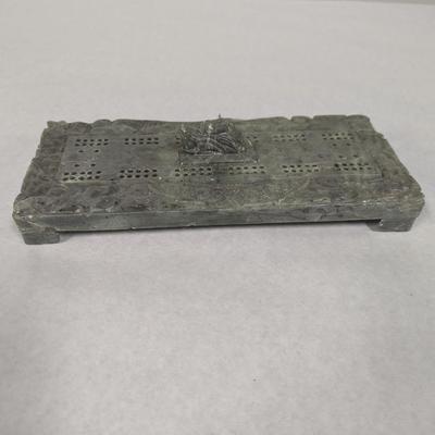 Vintage Jade Cribbage Board