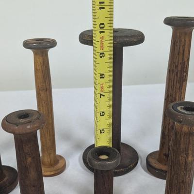 Made In England Antique Wooden Spools