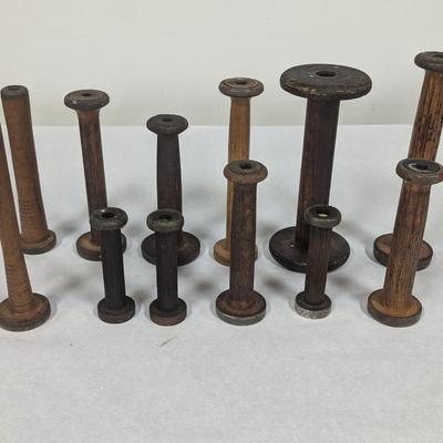 Made In England Antique Wooden Spools
