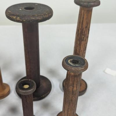 Made In England Antique Wooden Spools
