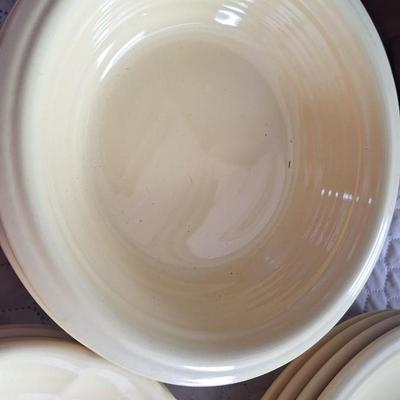 Gibson dishes set service for four yellow