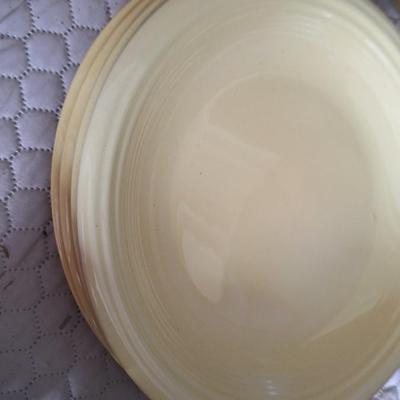 Gibson dishes set service for four yellow