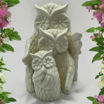 3 Pc Owl Decor