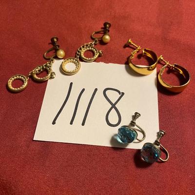 Vintage Clip on Earrings