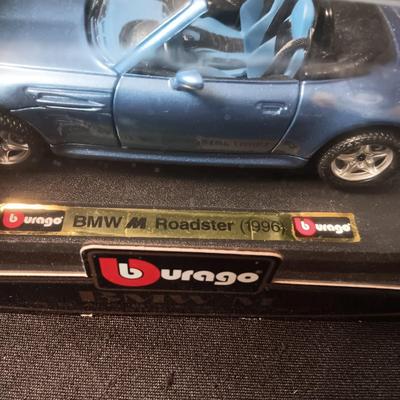 DIE-CAST BMW M EOADSTER AND PLASTIC PEPSI RACE CAR