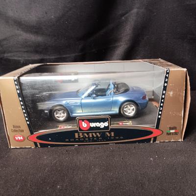 DIE-CAST BMW M EOADSTER AND PLASTIC PEPSI RACE CAR