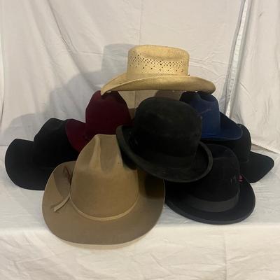 Collection of Felt Cowboy Hats w/ Stetson & Eddy (PB-MG)