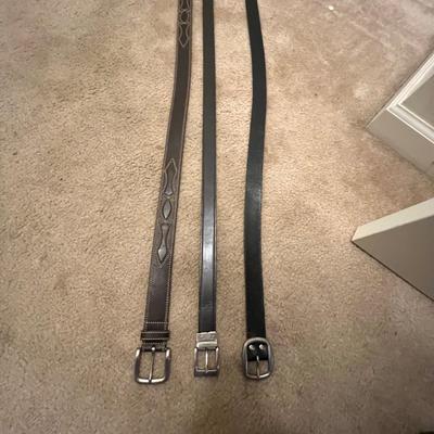 Men’s Leather Shoes Size 9-9.5, Belts, & Gloves (PC-RG)