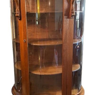 Vintage Bow Front Display Cabinet