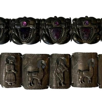 Marked Sterling Silver Southwest Style Bracelets [176.8g]