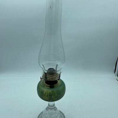 Beautiful green oil lamp