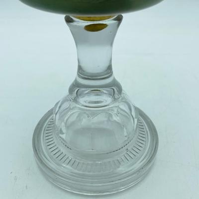 Beautiful green oil lamp