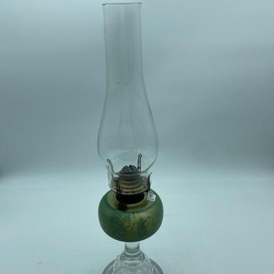 Beautiful green oil lamp
