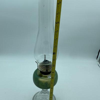 Beautiful green oil lamp