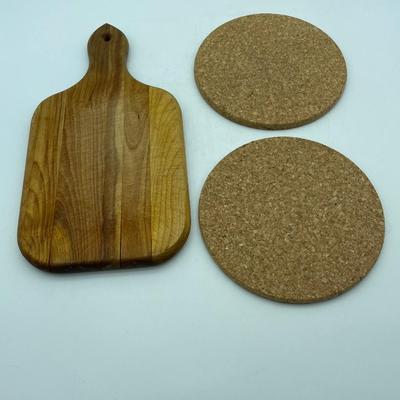 Cutting board and cork boards