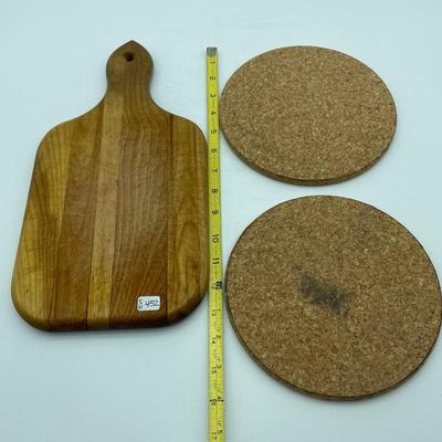 Cutting board and cork boards