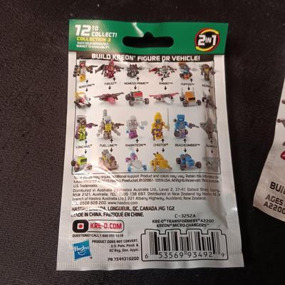 3 SEALED PACKAGES OF KRE-O TRANSFORMERS MICRO CHANGERS