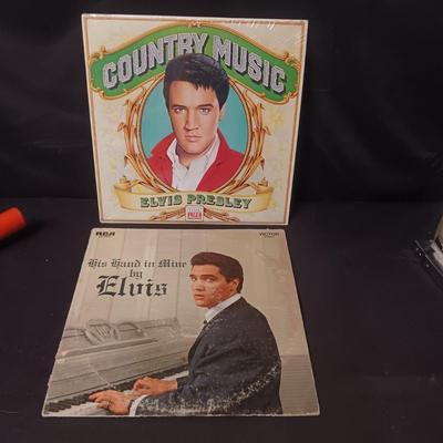 ELVIS COUNTRY MUSIC & HIS HAND IN MINE VINYL RECORDS