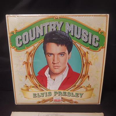 ELVIS COUNTRY MUSIC & HIS HAND IN MINE VINYL RECORDS