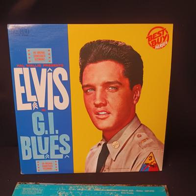 ELVIS G.I. BLUES & HOW GREAT THOU ART VINYL RECORDS
