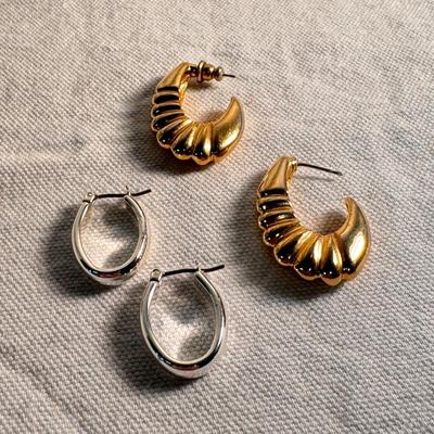 Hammered Copper and More Earrings for Pierced Ears (K-DZ)