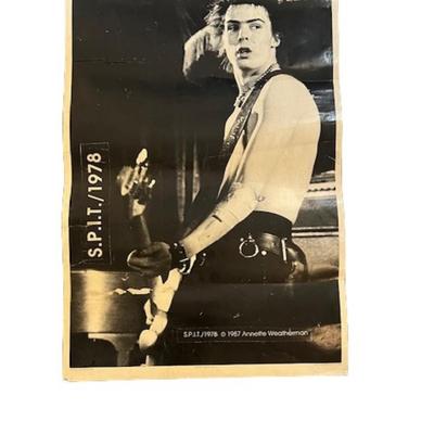 1978 Sid Vicious Sex Pistols Poster