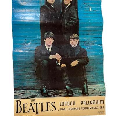 1975 Facsimile-Signed Beatles Poster