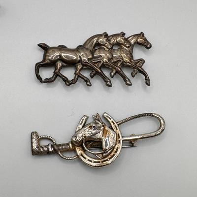 Horse and Flower Sterling Pins and More (K-DZ)