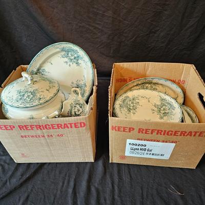 Swedish Green Anna Porcelain China (K-JS)