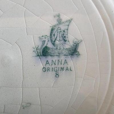 Swedish Green Anna Porcelain China (K-JS)