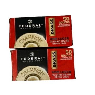 Federal 9mm Luger Ammunition (NO SHIPPING)