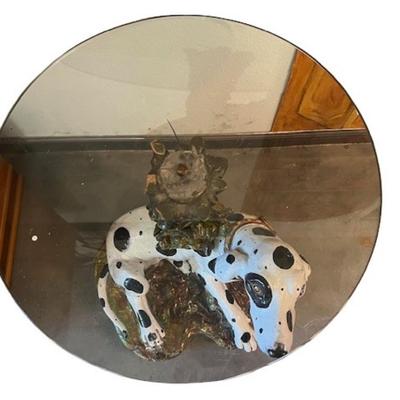 Majolica Glass Top Dalmation Table