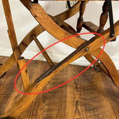 Vtg Oak Cane Seat High Chair ~ *Read Details